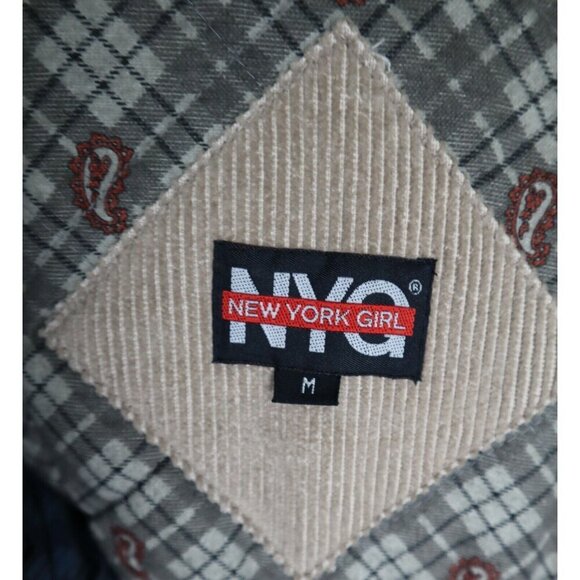 VINTAGE WOMEN'S BEIGE CORDUROY WINTER COAT - NEW YORK GIRL - SIZE M - Picture 10 of 10